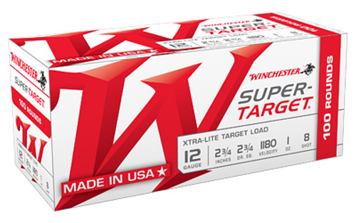 Winchester Ammunition Super Target 12 Gauge Shotgun Shells * 1 oz #8 Shotshells, 25 Rounds per Box