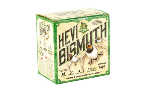 HEVI-Shot HEVI-Bismuth 12 Gauge 3-inch #4 Waterfowl Shot - 25 Rounds per Box