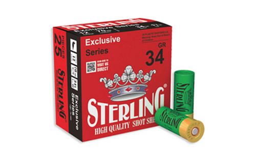 Sterling Exclusive Series 12 Gauge #4 Shotgun Shells * 1 3/16 oz, 25 Pack