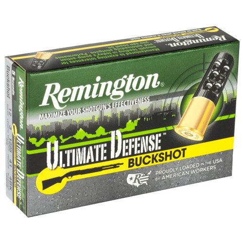 Remington Ultimate Defense 12 Gauge Shotshells * 00 Buckshot, #4 Shot, 5 Rounds per Box