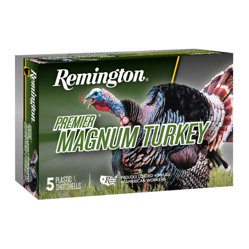 Remington Magnum Turkey Copper Loads 12 Gauge, 2 oz, #5 Shot - Power Piston Wad for Dense Patterning