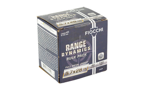 Fiocchi Ammunition Range Dynamics 5.7x28mm 40-Grain FMJ Bulk Pack - 150 Rounds Fiocchi Ammunition Range Dynamics 5.7x28mm 40-Grain FMJ Bulk Pack - 150 Rounds
