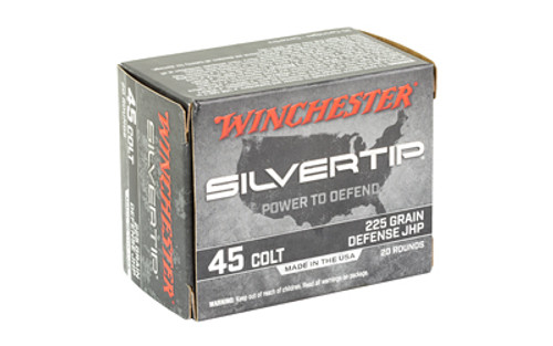 Winchester Ammunition Silvertip .45 Long Colt Hollow Point - 225 Grain, 20 Rounds per Box Winchester Ammunition Silvertip .45 Long Colt Hollow Point - 225 Grain, 20 Rounds per Box