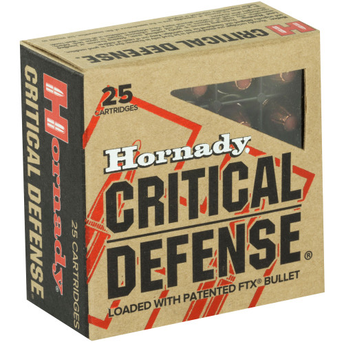 Hornady Critical Defense 9mm Makarov 95-Grain FlexTip Ammunition (25 Rounds)