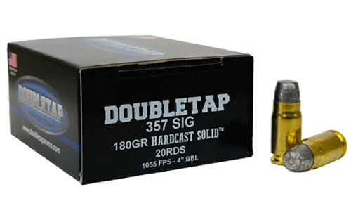 DoubleTap Ammunition 357 Sig Hardcast Solid 180-Grain Bullet