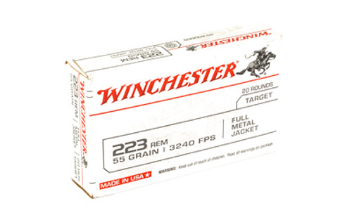 Winchester Ammunition USA White Box .223 Remington 55 Grain FMJ - 20 Rounds