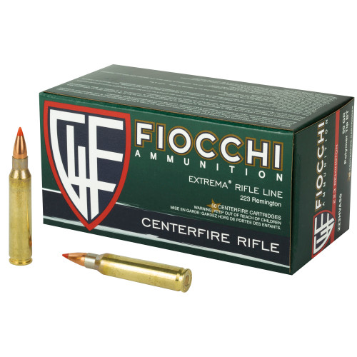 Fiocchi Ammunition 223 Remington V-Max 50 Grain - Reliable Varmint Hunting Ammo Fiocchi Ammunition 223 Remington V-Max 50 Grain - Reliable Varmint Hunting Ammo