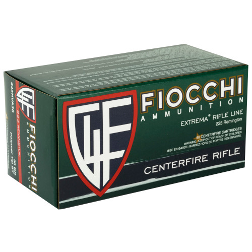 Fiocchi Ammunition 223 Remington V-Max 50 Grain - Reliable Varmint Hunting Ammo Fiocchi Ammunition 223 Remington V-Max 50 Grain - Reliable Varmint Hunting Ammo
