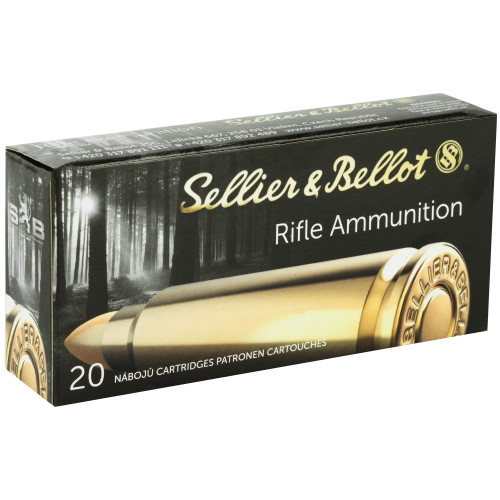 Sellier & Bellot 7.62x39mm Rifle Ammunition, 124 Grain Soft Point - 20 Rounds per Box Sellier & Bellot 7.62x39mm Rifle Ammunition, 124 Grain Soft Point - 20 Rounds per Box