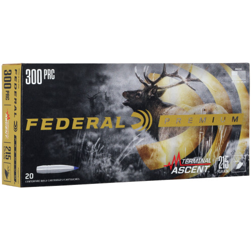 Federal Premium Terminal Ascent 300 PRC 215-Grain Nosler AccuBond Rifle Ammunition (20 rounds per box) Federal Premium Terminal Ascent 300 PRC 215-Grain Nosler AccuBond Rifle Ammunition (20 rounds per box)