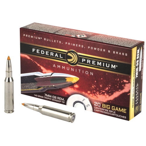 Federal Premium Trophy Bonded Tip 7mm-08 140 Grain Hollow Point Ammunition (20 Rounds per Box) Federal Premium Trophy Bonded Tip 7mm-08 140 Grain Hollow Point Ammunition (20 Rounds per Box)