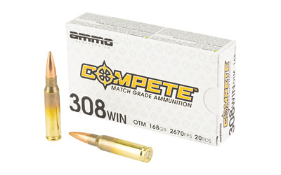 AMMOIN Ammo Inc 308 Winchester 168 Grain OTM * 20 Rounds (Part #308168-OTM-A20)