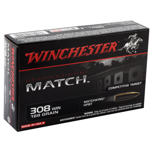 Winchester Ammunition Match 308 Winchester 168 Grain Boat Tail Hollow Point * Precision Rifle Ammo Winchester Ammunition Match 308 Winchester 168 Grain Boat Tail Hollow Point * Precision Rifle Ammo