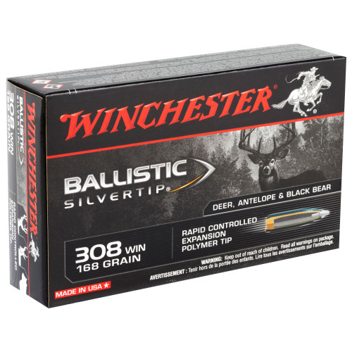 Winchester Ammunition Ballistic Silvertip .308 Winchester 168-Grain Polymer Tip Ammo (20 Rounds Per Box) Winchester Ammunition Ballistic Silvertip .308 Winchester 168-Grain Polymer Tip Ammo (20 Rounds Per Box)