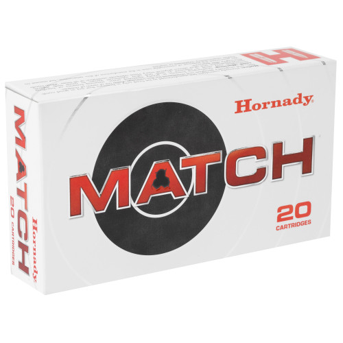 Hornady 308 Winchester 168 Grain BTHP Match Ammunition - Precision Boat Tail Hollow Point Cartridge