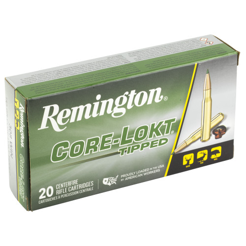 Remington Core-Lokt Tipped .308 Winchester 165 Grain Ammo - 20 Rounds Per Box Remington Core-Lokt Tipped .308 Winchester 165 Grain Ammo - 20 Rounds Per Box