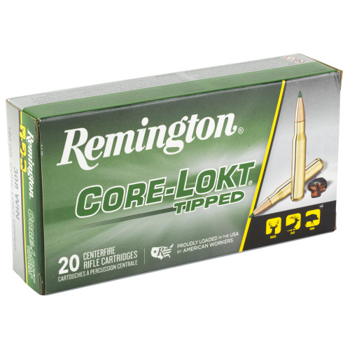 Remington Core-Lokt Tipped .308 Winchester 180-Grain Hunting Ammunition (20 Rounds per Box) Remington Core-Lokt Tipped .308 Winchester 180-Grain Hunting Ammunition (20 Rounds per Box)