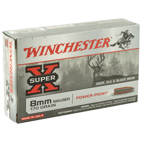 Winchester Ammunition Super-X Power Point 8mm Mauser 170 Grain * 20 Rounds
