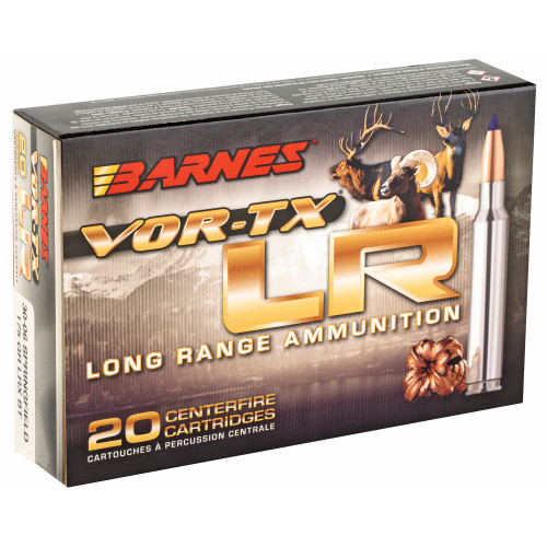 Barnes VOR-TX Long Range .30-06 Springfield 175 Grain LRX Ammunition - 20 Rounds Per Box