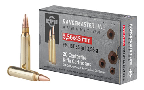 Prvi Partizan PPU 556NATO 55 Grain RangeMaster FMJ Ammunition (20 Rounds per Box)