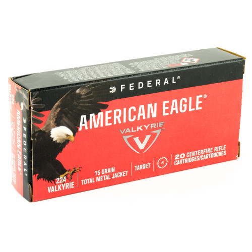 Federal American Eagle 224 Valkyrie 75-Grain TMJ Rifle Ammunition - 20 Rounds per Box Federal American Eagle 224 Valkyrie 75-Grain TMJ Rifle Ammunition - 20 Rounds per Box