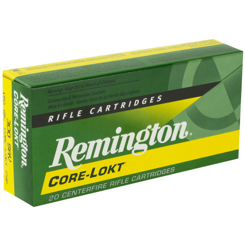Remington Core-Lokt 300 Savage 150-Grain Pointed Soft Point Ammunition, 20 Rounds Remington Core-Lokt 300 Savage 150-Grain Pointed Soft Point Ammunition, 20 Rounds