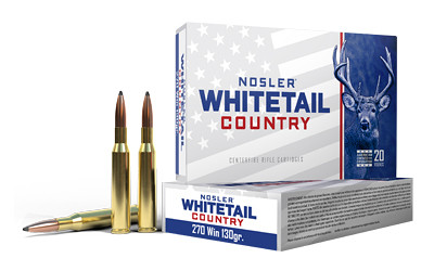 Nosler Whitetail Country 270 Winchester 130-Grain Solid Base Ammunition (20 Rounds Box)