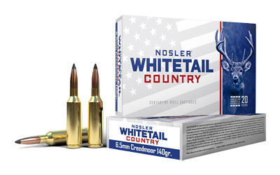Nosler Whitetail Country 6.5 Creedmoor 140 Grain Solid Base Ammunition - 20 Rounds per Box