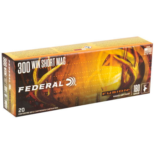 Federal Fusion 300 Winchester Short Magnum 180-Grain Boat Tail Rifle Ammunition (20 Rounds per Box) Federal Fusion 300 Winchester Short Magnum 180-Grain Boat Tail Rifle Ammunition (20 Rounds per Box)