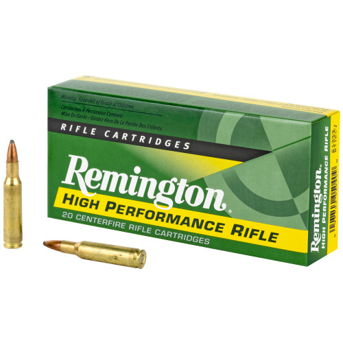 Remington High Performance Rifle .222 Remington 50-Grain Pointed Soft Point Ammunition - 20 Rounds Remington High Performance Rifle .222 Remington 50-Grain Pointed Soft Point Ammunition - 20 Rounds