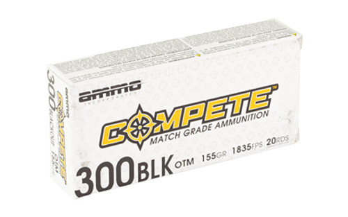 Ammo Inc 300 Blackout 155 Grain Open Tip Match Ammunition * Compete Line, 20 Rounds per Box Ammo Inc 300 Blackout 155 Grain Open Tip Match Ammunition * Compete Line, 20 Rounds per Box