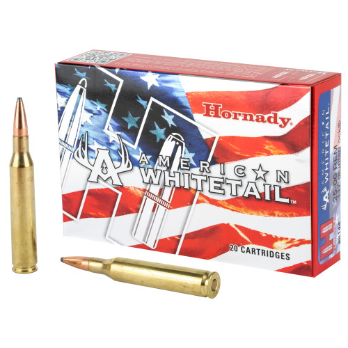 Hornady American Whitetail 25-06 Remington 117 Grain InterLock Centerfire Ammunition - Box of 20 Rounds Hornady American Whitetail 25-06 Remington 117 Grain InterLock Centerfire Ammunition - Box of 20 Rounds