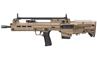 Springfield Hellion, Semi-automatic, Bullpup, 223 Remington/556NATO, 16 Hammer Forged Barrel, 1:7 Twist, 4 Prong Flash Hider, Matte Finish, Flat Dark Earth, Single Point Sling, Crimson Trace CTS-103 Red/Green Dot, BCM MOD 3 Grip, 5-Position Adjust...