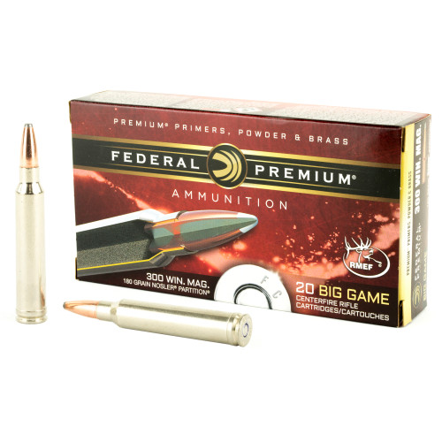 Federal Premium Partition .300 Winchester Magnum 180-Grain Centerfire Rifle Ammunition (P300WD2) Federal Premium Partition .300 Winchester Magnum 180-Grain Centerfire Rifle Ammunition (P300WD2)