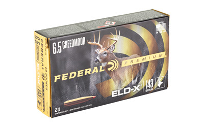 Federal Premium 6.5 Creedmoor 143-Grain ELD-X Match-Accurate Hunting Bullets (20/200)