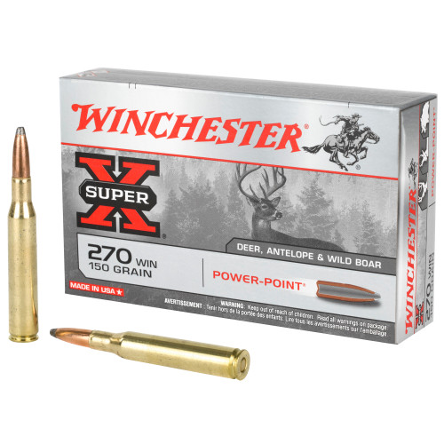Winchester Ammunition Super-X Power-Point .270 Winchester 150 Grain Ammunition (20 Rounds per Box) Winchester Ammunition Super-X Power-Point .270 Winchester 150 Grain Ammunition (20 Rounds per Box)