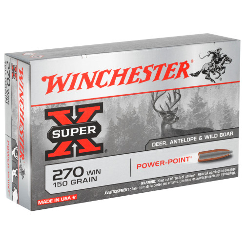 Winchester Ammunition Super-X Power-Point .270 Winchester 150 Grain Ammunition (20 Rounds per Box) Winchester Ammunition Super-X Power-Point .270 Winchester 150 Grain Ammunition (20 Rounds per Box)