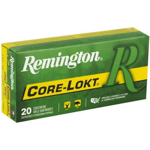 Remington Core-Lokt 250 Savage 100 Grain Pointed Soft Point Ammunition - 20 Rounds Remington Core-Lokt 250 Savage 100 Grain Pointed Soft Point Ammunition - 20 Rounds