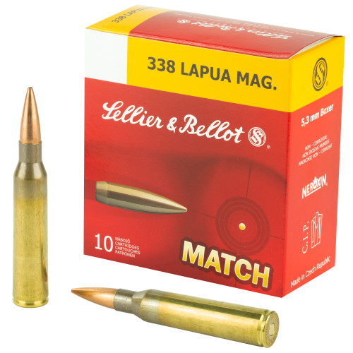 Sellier & Bellot 338 Lapua Match 300 Grain Boat Tail Hollow Point Ammunition Sellier & Bellot 338 Lapua Match 300 Grain Boat Tail Hollow Point Ammunition
