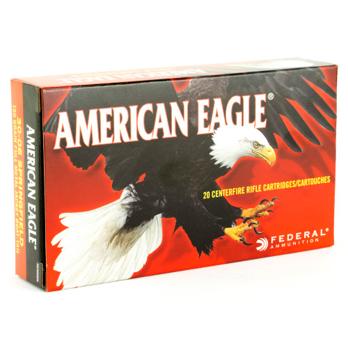 Federal American Eagle 30-06 Springfield 150-Grain Full Metal Jacket Boat Tail Ammunition - Pack of 20 Rounds