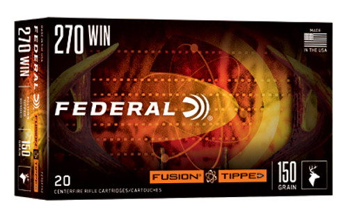 Federal Fusion Tipped .270 Win 150-Grain Polymer Tip Ammunition (20 Rounds) Federal Fusion Tipped .270 Win 150-Grain Polymer Tip Ammunition (20 Rounds)