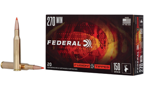 Federal Fusion Tipped .270 Win 150-Grain Polymer Tip Ammunition (20 Rounds) Federal Fusion Tipped .270 Win 150-Grain Polymer Tip Ammunition (20 Rounds)