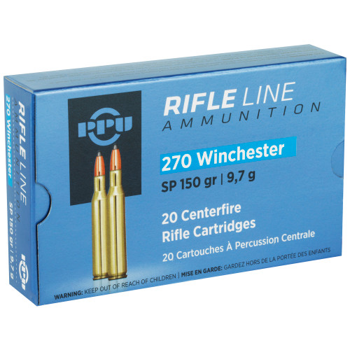 Prvi Partizan PPU 270 Winchester Soft Point Ammunition - 150 Grain, 20 Rounds per Box Prvi Partizan PPU 270 Winchester Soft Point Ammunition - 150 Grain, 20 Rounds per Box