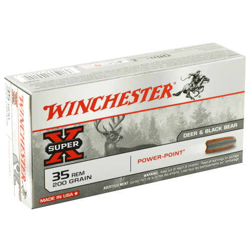 Winchester Ammunition Super-X Power-Point .35 Remington 200-Grain Centerfire Rifle Ammo - 20 Rounds per Box