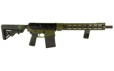 Diamondback Firearms DB10 .308 Winchester AR Rifle with 16-Inch Barrel and 20-Round Capacity in Black and Green