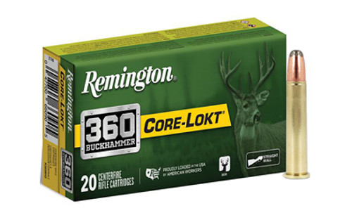 Remington Core Lokt .360 Buckhammer 200-Grain Soft Point Ammunition - 20 Rounds Remington Core Lokt .360 Buckhammer 200-Grain Soft Point Ammunition - 20 Rounds