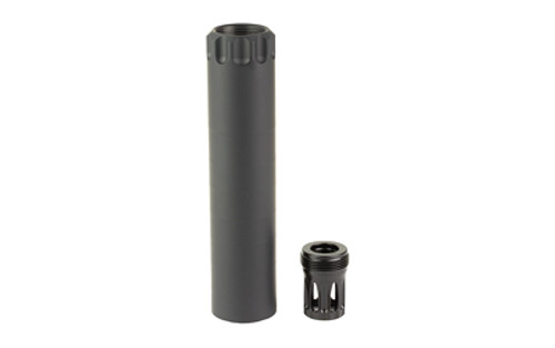Wilson Combat Quell 9mm Stainless Steel Suppressor - Black, Compact 6.625" Design Wilson Combat Quell 9mm Stainless Steel Suppressor - Black, Compact 6.625" Design