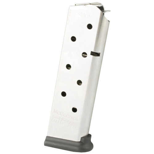 CMC Products Railed Power Mag for 1911 45 ACP - 8 Round Silver Magazine