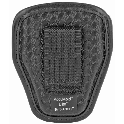 Bianchi Model 7934 AccuMold Open Handcuff Case * Black, Ambidextrous with Dual Web Belt Loops