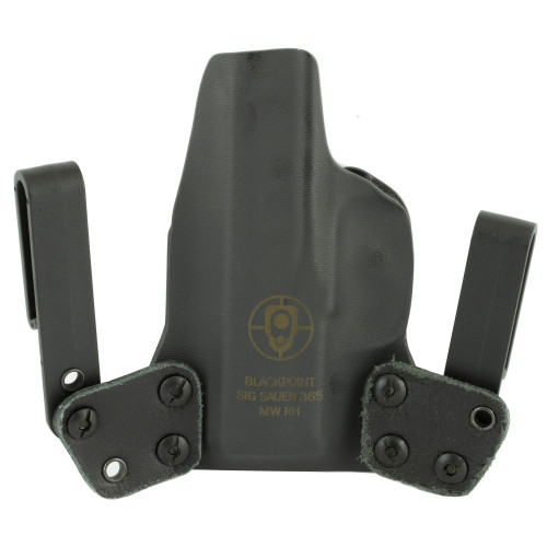 BlackPoint Tactical Mini Wing IWB Holster, Fits Sig P365, Right Hand, Black Kydex, 15 Degree Cant 105911
